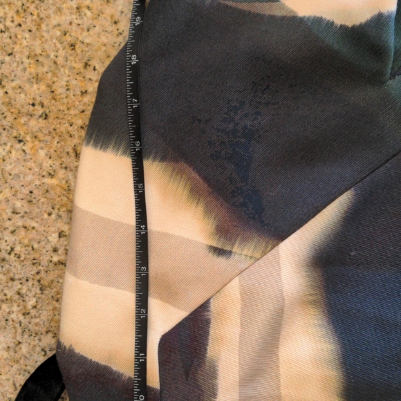 Lafayette 148 NY Swing Jacket in Abstract Watercolor Earth Tone Pattern Sz Small - Picture 13 of 15